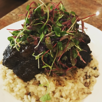 Braised Short Ribs and Mushroom Risotto